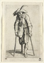 The Beggars: Beggar with Wooden Leg , c. 1623. Creator: Jacques Callot (French, 1592-1635).