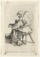 The Beggars: Old Woman and Cats , c. 1623. Creator: Jacques Callot (French, 1592-1635).