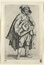 The Beggars: The Hurdy-Gurdy Player, c. 1623. Creator: Jacques Callot (French, 1592-1635).