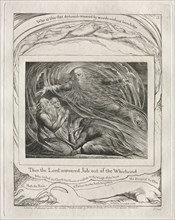 The Book of Job: Pl. 13, Then the Lord answered Job out of the Whirlwind, 1825. Creator: William Blake (British, 1757-1827).