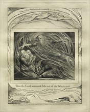 The Book of Job: Pl. 13, Then the Lord answered Job out of the Whirlwind, 1825. Creator: William Blake (British, 1757-1827).