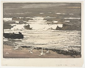 The Breaking Waves, Tide of September 1901, 1901. Creator: Auguste Louis Lepère (French, 1849-1918).