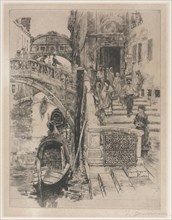 The Bridge of Sighs (second plate), 1885. Creator: Frank Duveneck (American, 1848-1919); Robert Dunthorne.