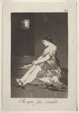 The Caprichos: Because She Was Susceptible, 1799. Creator: Francisco de Goya (Spanish, 1746-1828).