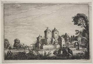 The Castle with Two Towers, 1616. Creator: Jan van de Velde (Dutch, 1620-1662).