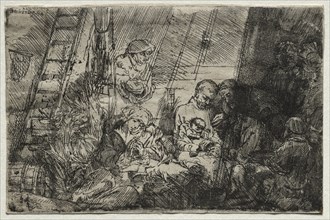 The Circumcision In the Stable, 1654. Creator: Rembrandt van Rijn (Dutch, 1606-1669).