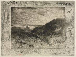The Cliff: Bay of Saint-Malo, 1886-1890. Creator: Félix Hilaire Buhot (French, 1847-1898).