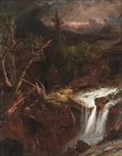 The Clove - A Storm Scene in the Catskill Mountains, 1851. Creator: Jasper F. Cropsey (American, 1823-1900).