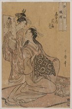 The Courtesan Hana-ogi of Ogiya as the Sennin Tekkai..., mid 1790s. Creator: Kitagawa Utamaro (Japanese, 1753?-1806).