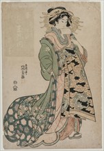 The Courtesan Shiratama of the Tamaya, c. early 1810s. Creator: Utagawa Kunisada (Japanese, 1786-1865).