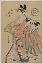 The Courtesan Takihime and Attendants (from the series New Patterns of Young Greens), 1795. Creator: Ch?bunsai Eishi (Japanese, 1756-1829).