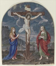 The Crucifixion: Miniature Excised from a Prayer Book, c. 1540-1550. Creator: Unknown.