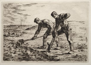 The Diggers. Creator: Jean-François Millet (French, 1814-1875).