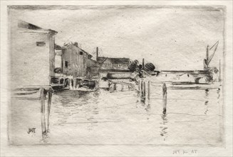 The Dock, Bridgeport, Connecticut. Creator: John Henry Twachtman (American, 1853-1902).