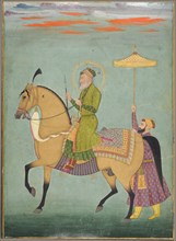 The Emperor Alamgir (reigned 1658-1707) on Horseback, c. 1690-1710. Creator: Unknown.