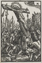 The Fall and Redemption of Man: The Raising of the Cross, c. 1515. Creator: Albrecht Altdorfer (German, c. 1480-1538).