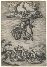 The Fall of Phaeton, c. 1545. Creator: Nicolas Beatrizet (French, 1515-after 1565).