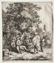 The fiddler and the hurdy-gurdy boy. Creator: Adriaen van Ostade (Dutch, 1610-1684).