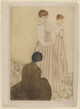 The Fitting, 1890-1891. Creator: Mary Cassatt (American, 1844-1926).