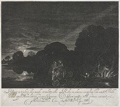 The Flight into Egypt (Night). Creator: Hendrik Goudt (Dutch, 1585-1630).