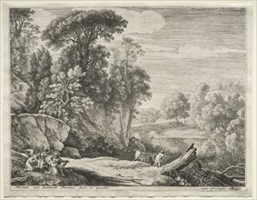 The Flight into Egypt: The Donkey Led to the River. Creator: Herman van Swanevelt (Dutch, c. 1600-1655).