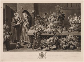 The Four Markets: The Fruit Market, 1775. Creator: Richard Earlom (British, 1743-1822).
