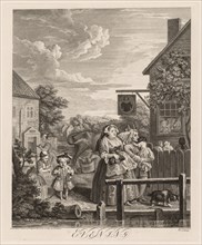 The Four Times of Day: Evening, 1738. Creator: William Hogarth (British, 1697-1764).