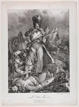 The French Soldier (Le Soldat français), 1818. Creator: Nicolas Toussaint Charlet (French, 1792-1845); Delpech.