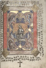 The Gotha Missal: Fol. 64r, Christ in Majesty, c. 1375. Creator: Master of the Boqueteaux (French); Workshop, and.