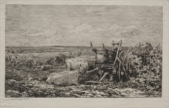 The Grape Harvest, 1865. Creator: Charles François Daubigny (French, 1817-1878); Alfred Cadart.