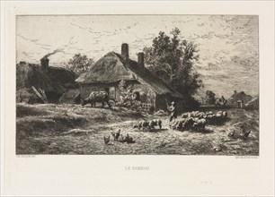 The Hamlet. Creator: Charles-Émile Jacque (French, 1813-1894).
