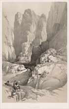 The Holy Land, Syria, Idumea, Arabia, Egypt & Nubia (Vol. III): Entrance to Petra, 1842. Creator: Louis Haghe (British, 1806-1885); F.G. Moon.