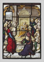 The Judgment of Solomon and Esther before Ahasuerus (pair), c. 1530. Creator: Dirk Vellert (Netherlandish, 1480/85-1547).
