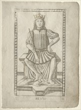 The King (from the Tarocchi, series E: Conditions of Man, #8), before 1467. Creator: Master of the E-Series Tarocchi (Italian, 15th century).