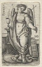 The Knowledge of God and the Seven Cardinal Virtues: Fidelity - Fides. Creator: Hans Sebald Beham (German, 1500-1550).