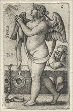 The Knowledge of God and the Seven Cardinal Virtues: Hope - Spes. Creator: Hans Sebald Beham (German, 1500-1550).