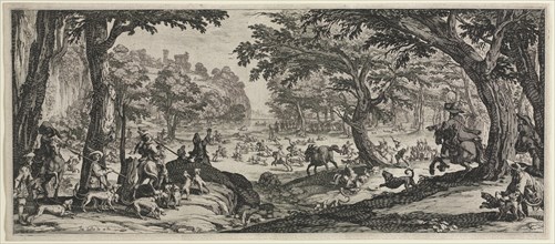 The Large Hunt, 1619. Creator: Jacques Callot (French, 1592-1635).