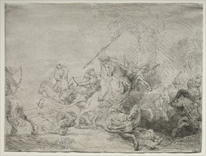 The Large Lion Hunt, 1641. Creator: Rembrandt van Rijn (Dutch, 1606-1669).