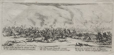 The Large Miseries of War: The Battle, 1633. Creator: Jacques Callot (French, 1592-1635).