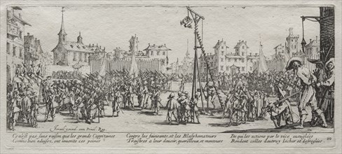 The Large Miseries of War: The Strappado, 1633. Creator: Jacques Callot (French, 1592-1635).