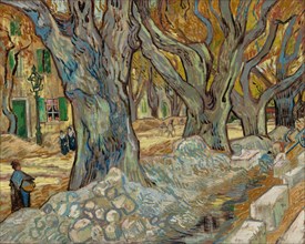 The Large Plane Trees (Road Menders at Saint-Rémy), 1889. Creator: Vincent van Gogh (Dutch, 1853-1890).