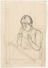 The Letter (recto); The Letter (verso), 1891. Creator: Mary Cassatt (American, 1844-1926).