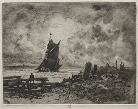The Little Marine: Souvenir of Medway, 1878. Creator: Félix Hilaire Buhot (French, 1847-1898).