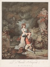 The Lover Surprised (LAmant Surpris), c. 1798. Creator: Charles-Melchior Descourtis (French, 1753-1820).