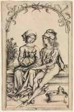 The Lovers (after the Housebook Master), c. 1490. Creator: Wenzel von Olmütz (Bohemian).