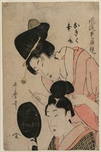 The Lovers Okiku and Kozuke?, mid 1800s. Creator: Utamaro II (Japanese).