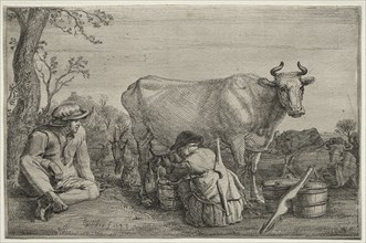 The Milkmaid, 1643. Creator: Gerrit Claesz. Bleker (Dutch, 1656).
