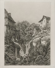 The Mill and Waterfall of Grésy near Aix-les-Bains , 1856. Creator: Eugene Bléry (French, 1805-1886).