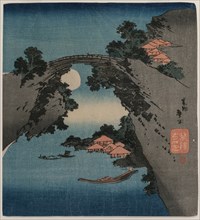 The Monkey Bridge, early 1830s. Creator: Katsushika Taito II (Japanese, active c. 1810-50s).