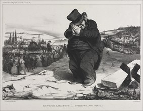 The Monthly Association (plate 22): Failed Lafayette! It Serves You Right, My Old Friend!, 1834. Creator: Honoré Daumier (French, 1808-1879); Aubert.